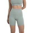 thumbnail image 6 of YITTY Active Women's UltraLuxe High Waist Biker Shorts – 3''/6'' Squat Proof, Tummy Control, Compression, Sage Grey, XS, 6", 6 of 7