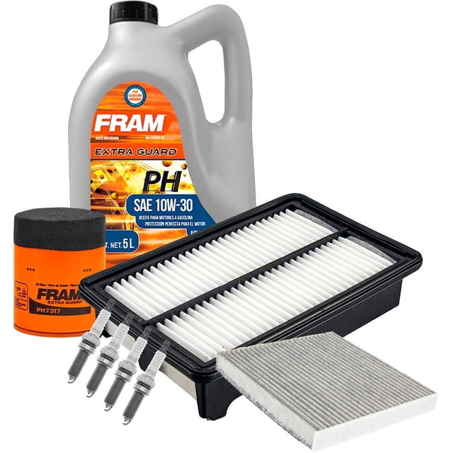 Kit De Afinación Con Aceite 10W30 Mineral, Bujías Iridio, Filtro De Aire, Filtro De Aceite Y Filtro De Cabina 8 Piezas Compatible con Acura Ilx L4 2.4L DE 2013 A 2015