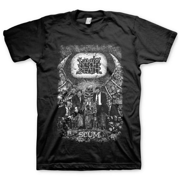 Napalm Death Men's Scum Village T-Shirt Large | Officially Licensed