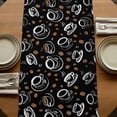 thumbnail image 5 of Leisure Coffee Table Runner, Vintage Country Coffee Cups Beans Black Washable Cotton Linen Table Runners 90 Inches Long, Dresser Scarf Runner for Dining/Coffee/Kitchen/Hallway Tables 13''x90'', 5 of 9