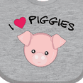 thumbnail image 4 of Inktastic I Love Piggies with Cute Pig Boys or Girls Baby Bib, 4 of 4