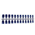 thumbnail image 1 of Qarigey 24 Piezas Uñas Postizas DIY Estilo Simple Azul Real, 1 of 5