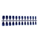 thumbnail image 1 of Qarigey 24 Piezas Uñas Postizas DIY Estilo Simple Azul Real, 1 of 5