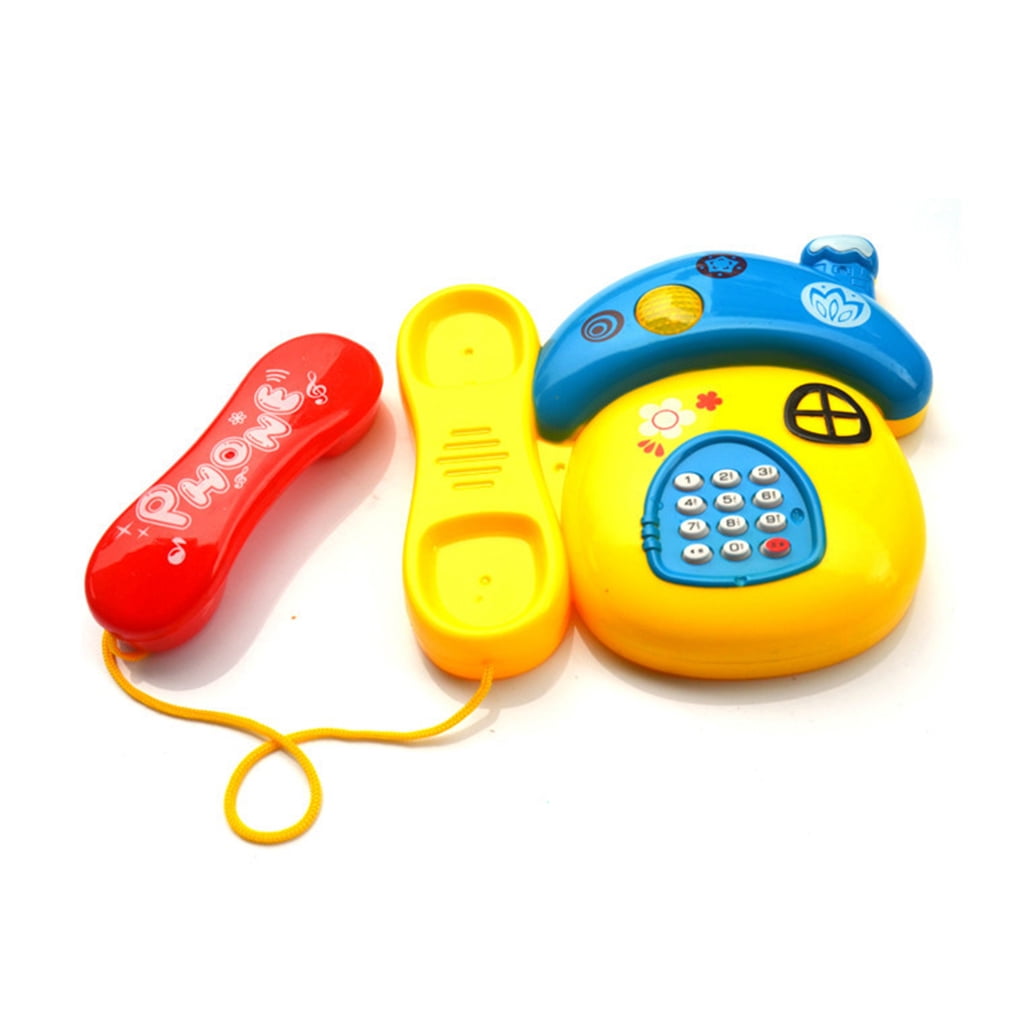 Children Kids Toy Telephone Mini Colorful Electric Music Telephone 