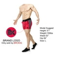 thumbnail image 4 of BROKIG Mens 5" Gym Bodybuilding Shorts Running Workout Lightweight Shorts with Pockets (X-Large, Red), 4 of 6