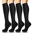thumbnail image 1 of 4 Pares Medias de Compresión 15-20 mmHg para Mujer y Hombre | Medias Deportivas para Running, Enfermeras, Circulación Sanguínea y Venas Varicosas, 1 of 5