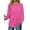 Rose, variant on MOSHU Sweatshirts for Women Thumb Hole Long Sleeve Shirts Curved Hem Crewneck Sweatshirts Casual Fall Womens Tunic Tops