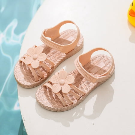 

Daqian Toddler Sandals for Girls Toddler Girls Shoes PVC Weave Flowers Non-slip Shoes Soft Kid Hollow Out Sandals Girls Sandals Clearance Pink 7.5-8 Years