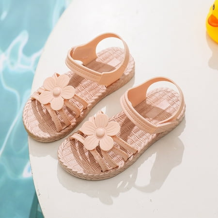 

Daqian Toddler Sandals for Girls Toddler Girls Shoes PVC Weave Flowers Non-slip Shoes Soft Kid Hollow Out Sandals Girls Sandals Clearance Pink 7.5-8 Years