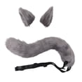 thumbnail image 5 of jiacuix Wolf Dog Hair Fake Animal Tail and Ears 1 Set Furry Faux Tail Real-looking Comfortable To Wear Role-Playing Props Soft Cosplay Fox Ears and Tail Costume Set Coyote Wolf Tail, 5 of 9