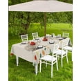 thumbnail image 3 of Easter Bunny Outdoor Tablecloth - 54x54 Inch Square Dining Table Cover, Spring Botanical Colorful Leaf Rustic Waterproof Outdoor Table Cloth with Umbrella Hole & Zipper for Picnic/Patio, 3 of 5