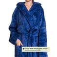 thumbnail image 3 of PAVILIA Women Hooded Plush Soft Robe | Fluffy Warm Fleece Sherpa Shaggy Bathrobe (L/XL, Royal Blue), 3 of 7