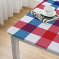 thumbnail image 4 of BANET Square Tablecloth,Red Blue Checkered Table Cloth,Wrinkle Stain Waterproof American Flag Colored Table Covers,Small Outdoor Farmhouse Tablecloths for Party Picnic white, 4 of 7