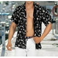 thumbnail image 3 of LA LEELA Men's Hawaiian Shirts Short Sleeve Summer Party Vacation Fashion Holidays Beach Stylish Button Down Shirt For Men S Flamingo, Black, 3 of 5