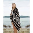 thumbnail image 2 of Black White Boho Beach Towels Oversized Super Absorbent, Modern Western Aztec Abstract Geometric Lightweight Bath Towel Quick Dry Sets For Bathroom/Pool/Rv Camping/Beach Play/Gym Room/Picnic 23"x47", 2 of 8