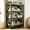 28"W x 14"D x 44"H, variant on 3 Tier Bookshelf Metal Book Shelf Adjustable Printer Stand, 28"W x 14"D x32"H Open Storage Shelves, Heavy Duty Storage Rack Utility Shelving Unit for Office Home, Easy Assembly, Black