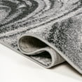 thumbnail image 5 of JONATHAN Y SUPERSOFT 2 x 8 Runner Rug, Viscon Abstract Marble - Light Gray/Black, SEU207A-28, 5 of 9