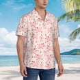 thumbnail image 3 of Balery Pig Camisas hawaianas de manga corta para hombre, camisas playeras de corte holgado, camisas de vacaciones con botones,Small, 3 of 7