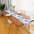 thumbnail image 2 of Yayeee Table Runner 70 inches Long Home Kitchen Dinning Party Decoration, Pink Hand Drawn Sailboats, 2 of 7