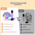 thumbnail image 4 of Mini Karaoke Machine Speaker for Kids Adults, Portable Bluetooth Microphone Song Toys with LED Light, Best Chritmas Birthday Festival Gift for 3 4 5 6 7 8+ Year Old Girls Boys (Purple-2MIC), 4 of 8