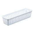 thumbnail image 6 of Mainstays 3-Pack Plastic Narrow Drawer Organizer Storage Baskets, Kitchen Drawer, Desk Drawer and Bathroom Drawer Organizer Bins, 10.3" x 3.1" x 2.4", 6 of 11