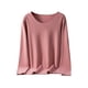 thumbnail image 1 of Minnieouse Ropa interior de fondo para mujer, lencería gruesa cálida para niñas, Tops de capa Base de cuello de manga larga de Color Ropa interior Rosado METRO, 1 of 6