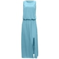 thumbnail image 4 of Leutsin Robe d'Été Décontractée pour Femme Grande Taille Robe d'Été Aguichant pour Femme Sans Manches à Col Rond avec Fente, 4 of 5