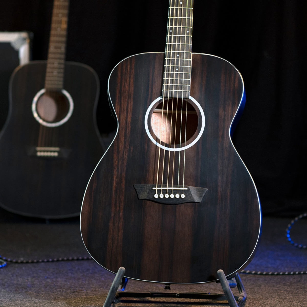Washburn Deep Forest Ebony FE Acoustic-Electric Guitar Natural Matte