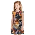 thumbnail image 1 of Fotbe Abstract Lion Painting Vestido de Dormir para Niñas de 3 a 10 Años, Mangas Cortas, Estilo Princesa, Pijama Camisón con Mangas Voladas-Medium, 1 of 6