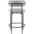 thumbnail image 2 of Maklaine Contemporary Rich Gray Boucle Fabric Stool (Set of 2), 2 of 10