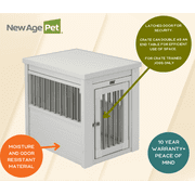 New Age Pet ECOFLEX® InnPlace Dog Crate & End Table, Indoor Furniture Style Pet Kennel