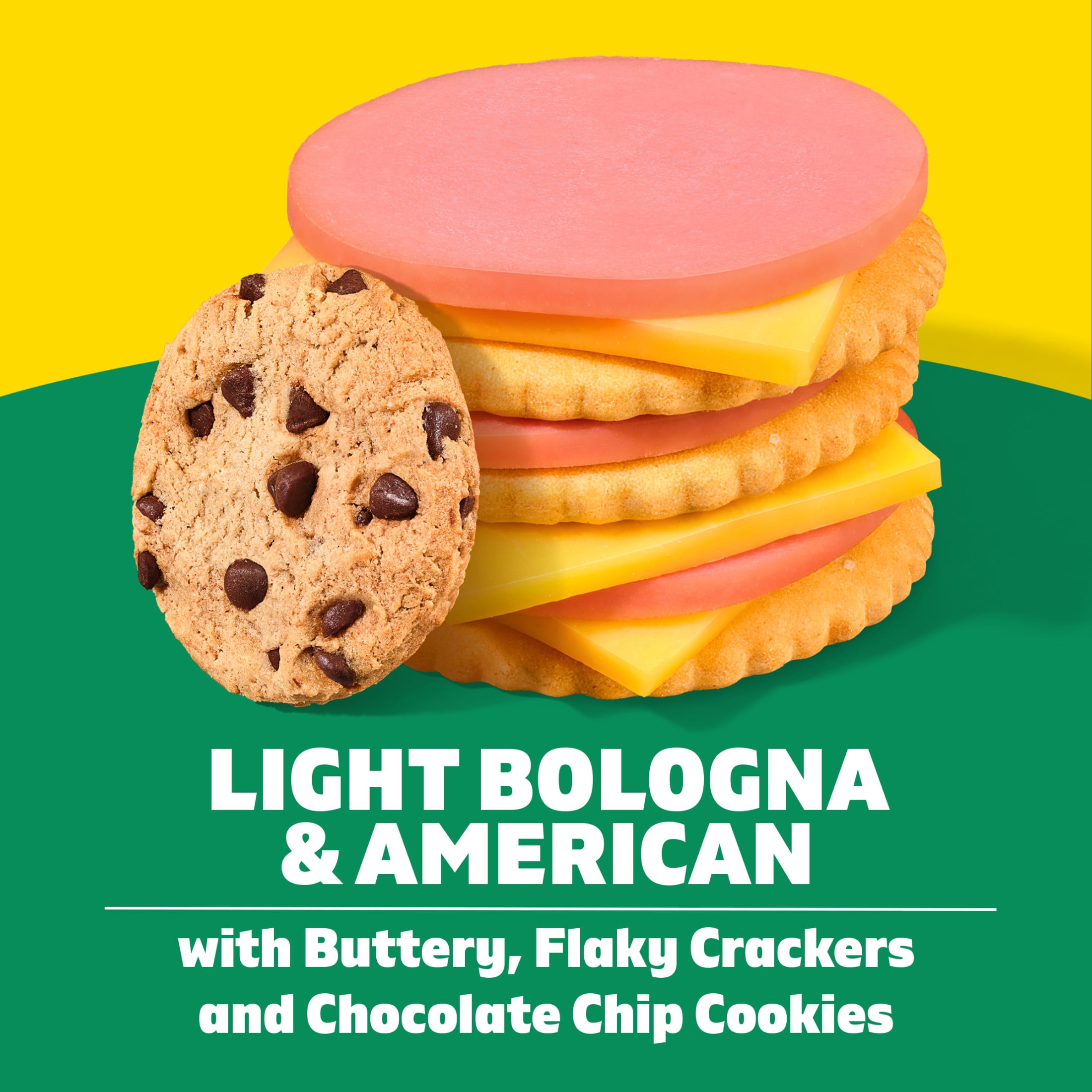 Lunchables Light Bologna & American with Chocolate Chip Cookies, 3.1 oz Pack