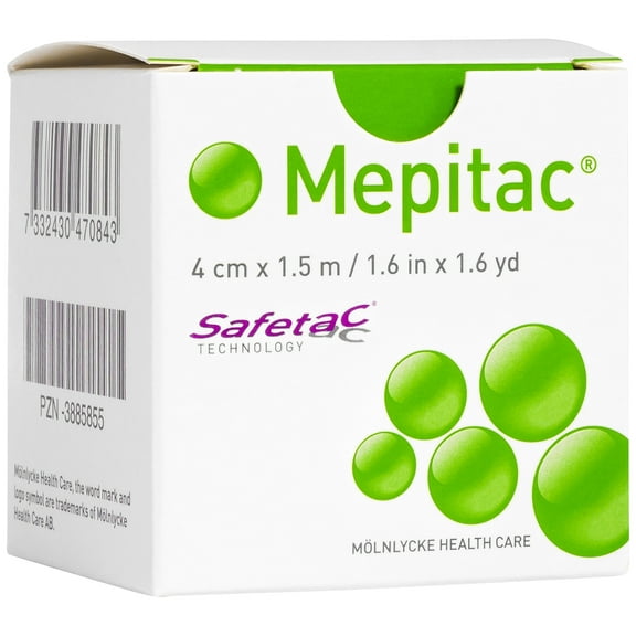 Molynlycke 298400 Mepitac Soft Silicone Tape 1 1/2" x 59" - 1 Roll