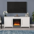 thumbnail image 7 of Evelyn&Zoe Jasper Rectangular TV Stand with Crystal Fireplace for TV's up to 65", White, 7 of 7