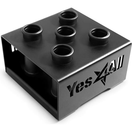 Yes4All Barbell Holder 5 Bars Vertical Storage Display Rack for Olympic Bar, C. Black