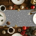 thumbnail image 4 of Christmas Table Runner Grey Xmas Tree Reindeer Table Runners Elk Deer Forest Snowflake Cotton Linen Dresser Scarf Kitchen Dining Table Decor for Christmas Holiday Party Decor 13x36 Inch, 4 of 9