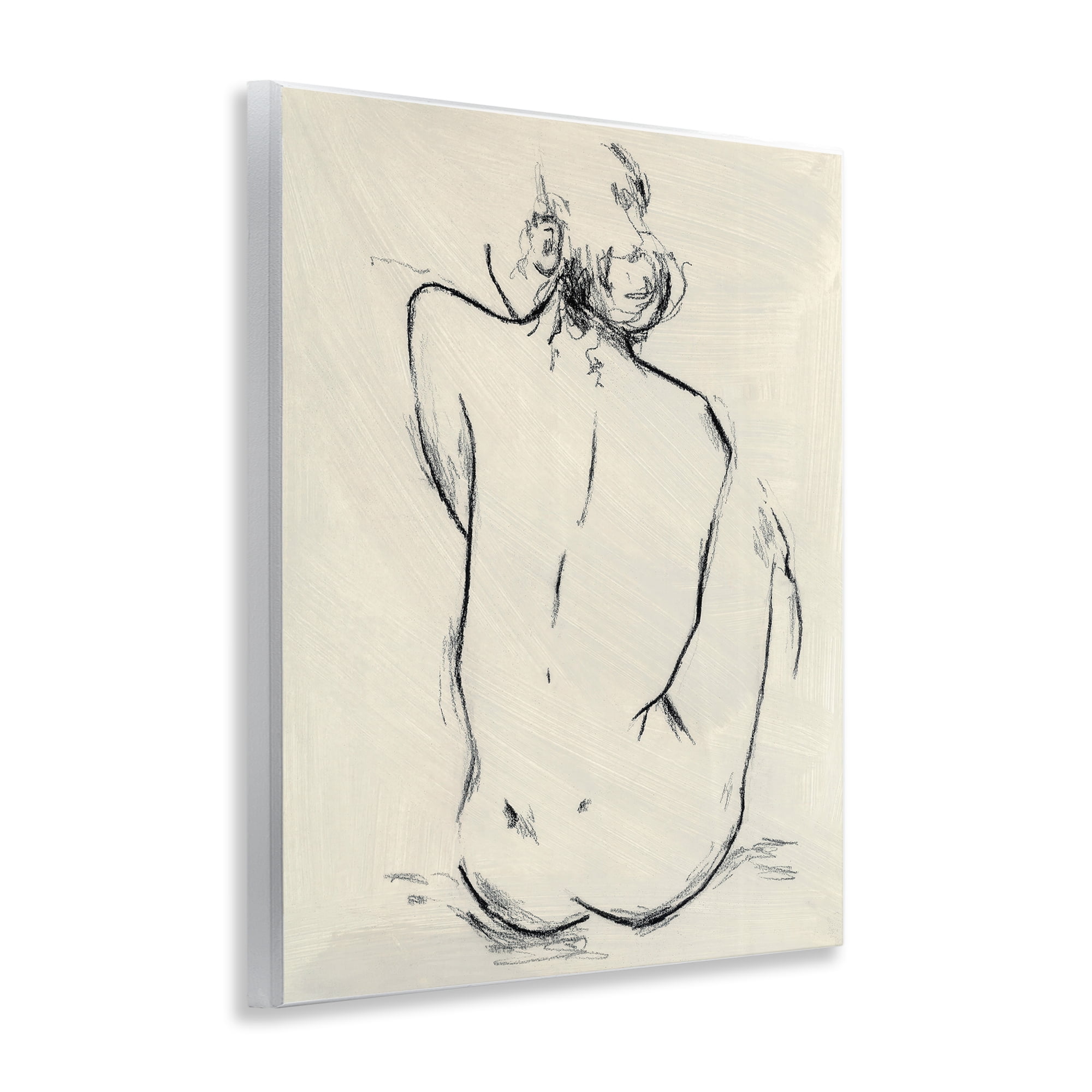 Stupell Industries Nude Sitting Study Wall Plaque Art, design by Chloe Elliot