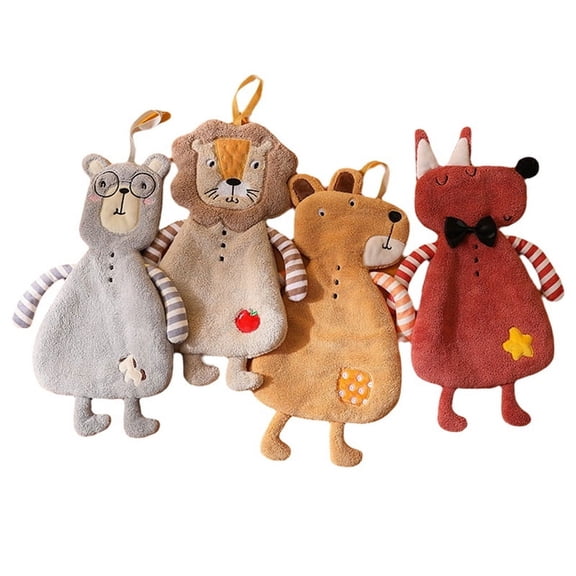 Cartoon Hand Towel Hanging Household Cute Animal Hand Towel Kitchen Hand Towel Ball Bathroom Children'S Square Towel