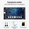 thumbnail image 6 of Kchsji 7-Inch Car MP5 Touchscreen Player, Bluetooth Hands-Free Calling, Reversing Camera Display, USB AUX T-Flash FM Radio Multimedia Player for Car Entertainment Navigation Driving Video Music, 6 of 9