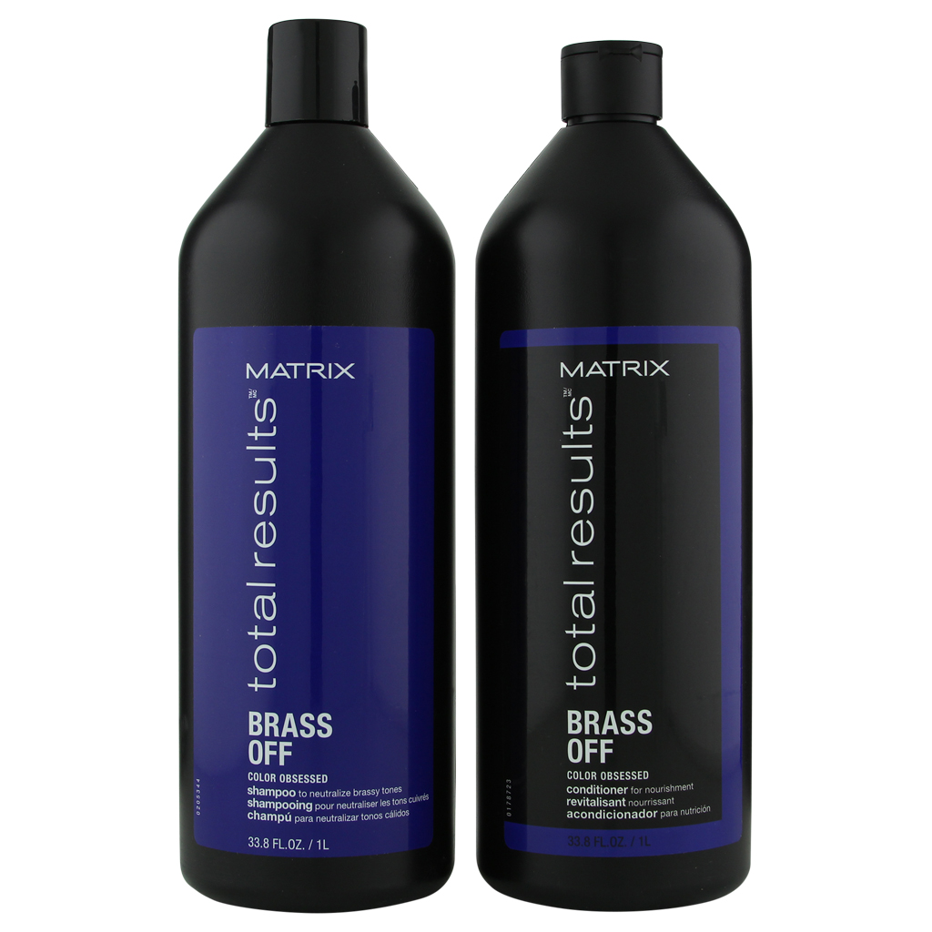 Matrix Total Results Brass Off Shampoo & Conditioner Liter