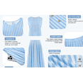 thumbnail image 3 of Womens 2 Piece Skirt Sets Summer Striped Sleeveless Tank Tops Midi Dress Travel Vacation Outfits Matching Sets, 3 of 6