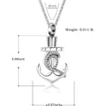 thumbnail image 2 of Anchor Urn Necklace for Human Ashes Cremation Urn Jewelry for Men Women Memorial Keepsake Ashes Pendant Jewelry, 2 of 7