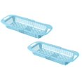 thumbnail image 1 of Oleegame 2PC Shower Soap Dish With Hook Household Retractable Vegetable Sink Drain Basket Kitchen Sink Drain Rack Blue, 1 of 9
