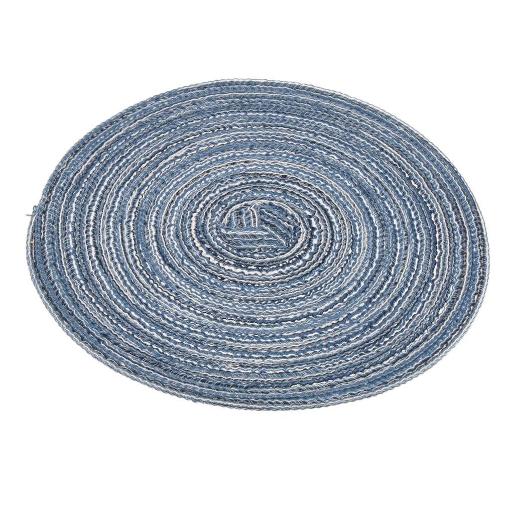 Heat Resistant Round Placemat for Dining Table Ramie Weaving Dishware