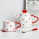 thumbnail image 2 of Taza de San Valentín, taza de agua para el hogar, taza de café de cerámica, taza con diseño de corazón, regalo para festivales, 2 of 8