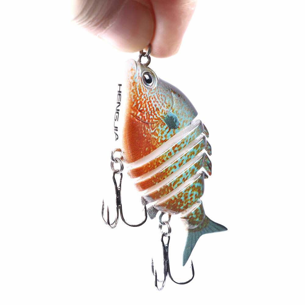 6PCS Lot Multi Jointed Fishing Lures Swimbait Bait Hooks Crankbait 6-Segment
