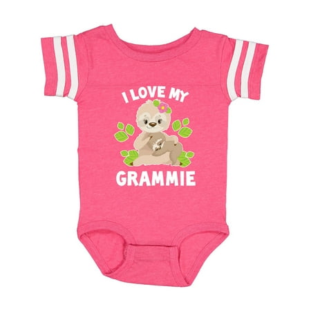 

Inktastic Cute Sloth I Love My Grammie with Green Leaves Gift Baby Boy or Baby Girl Bodysuit