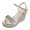 Silver, variant on Women Wedge Platform Sandals Rhinestone Adjustable Ankle Strap Buckle Party Evening Summer Dress Shoes