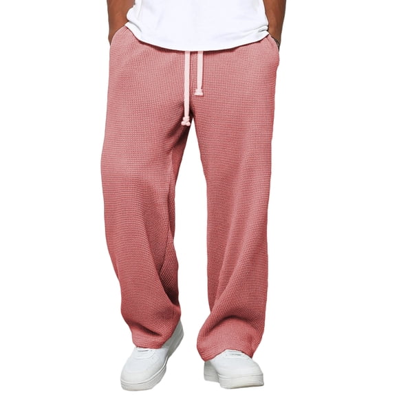 Casual Trousers With Stretch Comfort Fit For Everyday Wear And Outdoor Activities Men'S Casual Pants Pink Xl