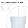 thumbnail image 5 of STRANDCHIC White Iron Hanging Flower Bucket Decorative Wall Mounted Planter for Home Balcony Indoor Decor, 5 of 8